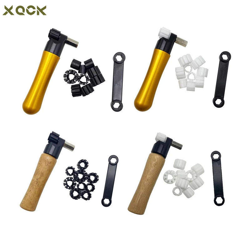 Ring Clamp Wood Jewelry Setting Tool - アルミ木製ハンドル付きリングセッタークランプ,ダイヤモンドストーン,ジュエリー加工キット,9ダイ