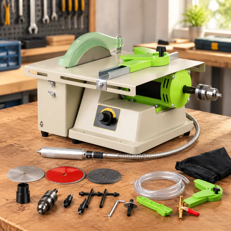 Bench Buffer Jewelry Polishing Machine - 220V 1380W 多機能ジュエリー研磨機、宝石研磨機、研磨台、工作台、旋盤。宝石、ビーズ、手芸、DIYに最適。