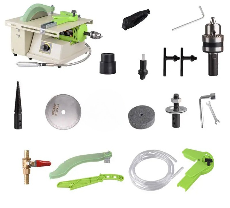Bench Buffer Jewelry Polishing Machine - 研磨機、研磨バッファー、ジュエリー研磨機、ジュエリーテーブル、ベンチ旋盤、220V、1380W、多機能ジュエリー加工機