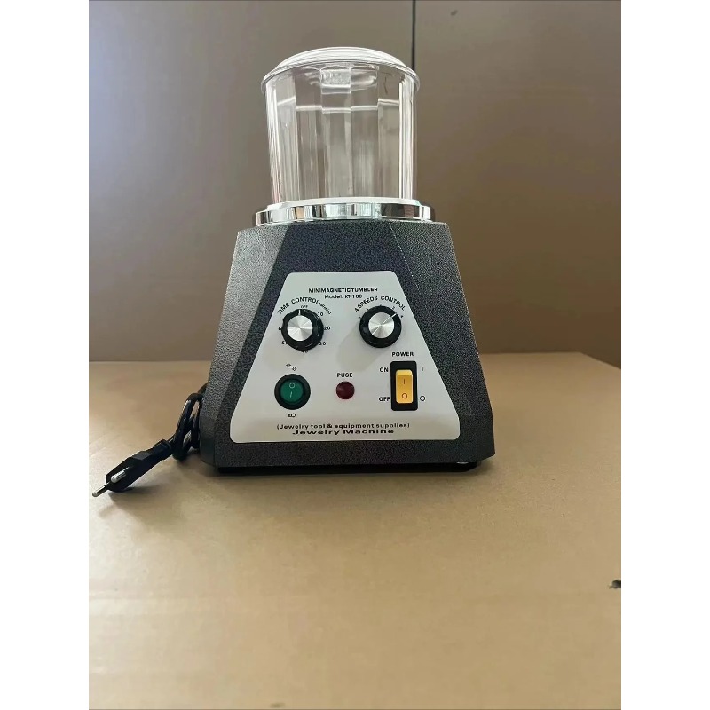 Jewelry Magnetic Tumbler Polisher Pin - KT-100 ミニ磁気ピンタンブラー、速度調整可能な回転式研磨機、ジュエリーや精密部品の仕上げに最適