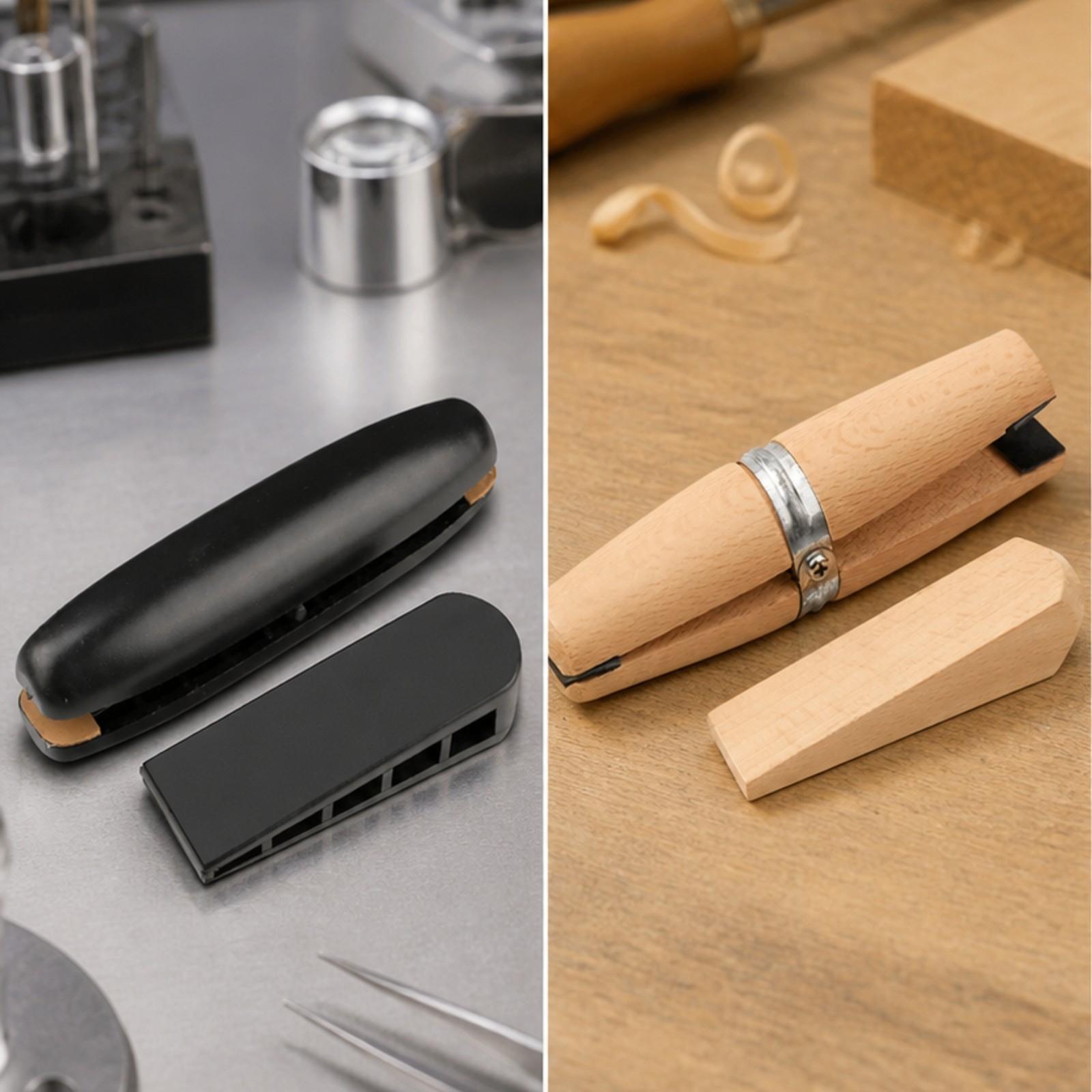 Ring Clamp Wood Jewelry Setting Tool - 木製のジュエリー固定クランプ。リングやバンドの取り付け、セッティング、修理に使用するプロ仕様のジュエリー製作工具。