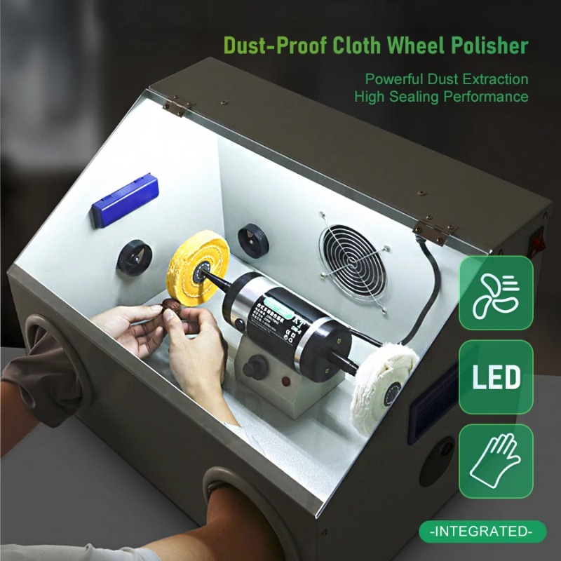 Bench Buffer Jewelry Polishing Machine - 200W ジュエリー研磨機 ベンチバッファーポリッシャー 220V 可変速 ジュエリーポリッシャー