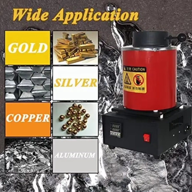 Gold Melting Furnace Crucible 2Kg - 【人気】2026 NIUPIKA 電気金溶解炉 ジュエリー鋳造用2KG/3KGるつぼ付き 1400W 1100