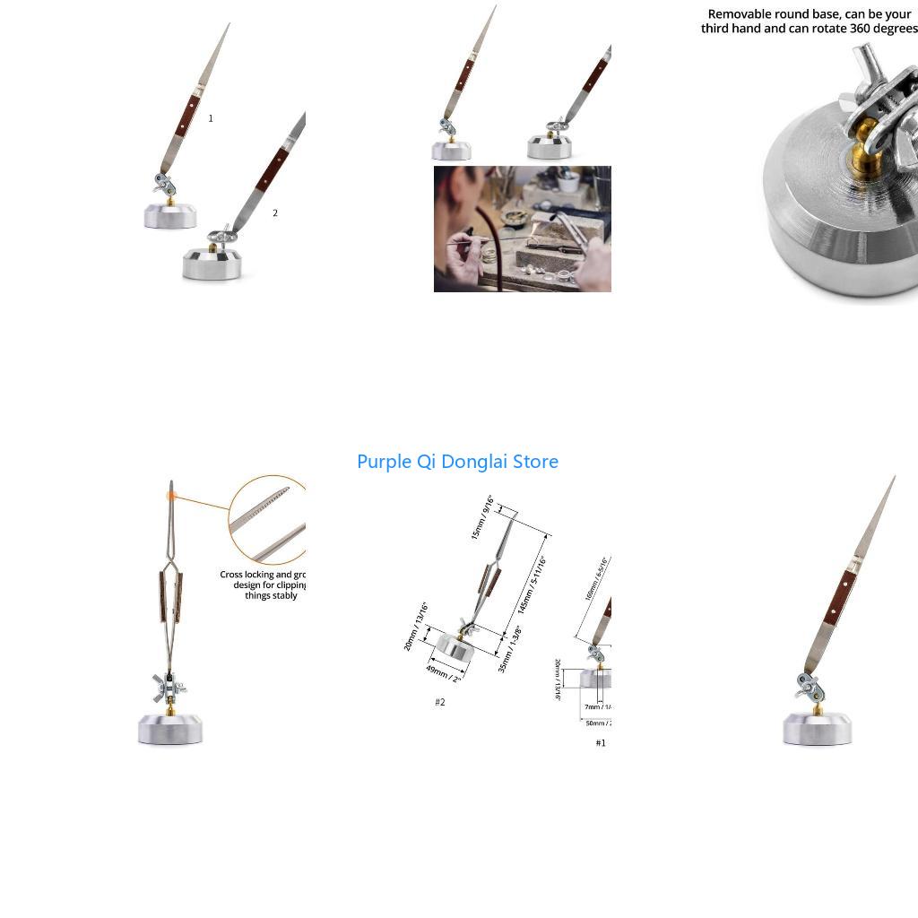 Third Hand Soldering Tweezers Base - L21E サードハンドピンセット はんだ付けピンセット 回転ベース付き ジュエリー修理用