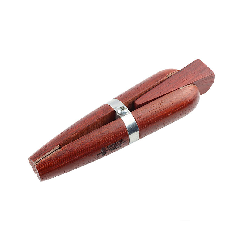 Ring Clamp Wood Jewelry Setting Tool - デューストン木製リングクランプ、ウェッジ付きパダウク硬材、両端革パッド、リングホルダー、彫刻石留めジュエリーツール