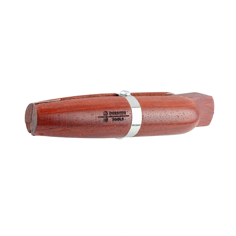 Ring Clamp Wood Jewelry Setting Tool - デュルストン製 木製リングクランプ（楔付き）、パダック材、二重の革製パッド、彫刻や石留め作業用のジュエリーリングホルダー。