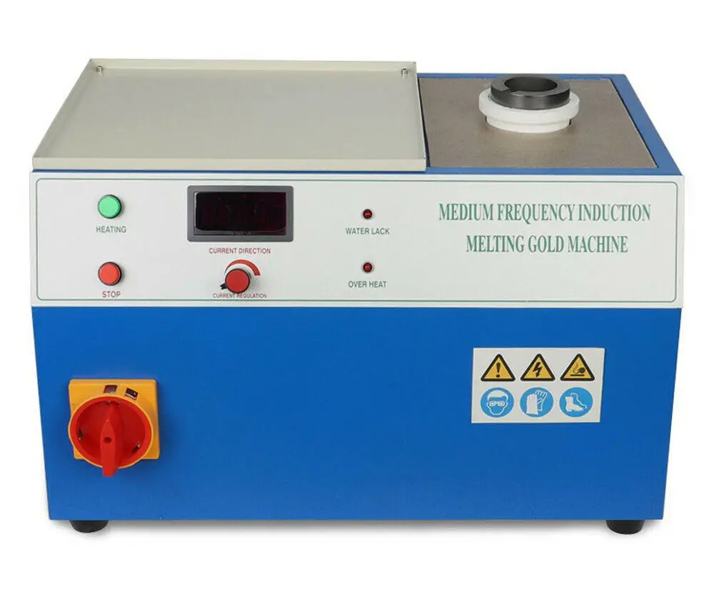 Gold Melting Furnace Crucible 2Kg - 220V 2KG 高温白金金るつぼ炉 ミニ小型電気誘導金属金溶解炉機械