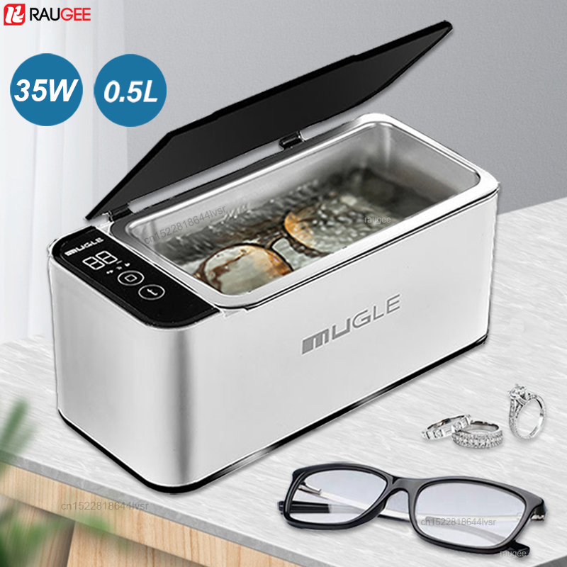 Ultrasonic Cleaner Machine Glasses Denture - 超音波洗浄機。メガネ、ジュエリー、入れ歯の洗浄に。46kHzの高周波超音波洗浄槽。