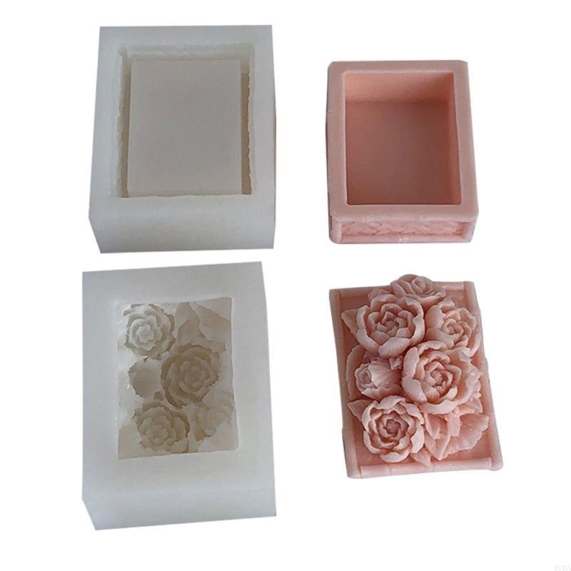 97BA 牡丹収納ボックスエポキシ樹脂金型リングコンテナシリ - Casting Mold Jewelry Silicone Rubber のレビューと価格
