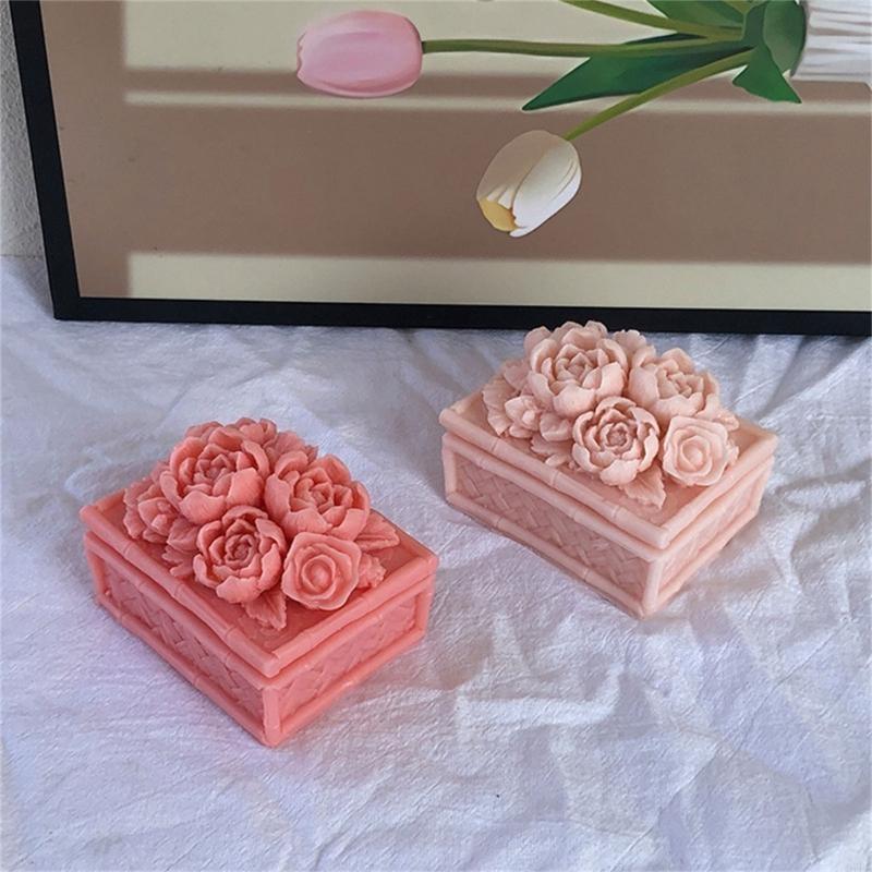 97BA 牡丹収納ボックスエポキシ樹脂金型リングコンテナシリ - Casting Mold Jewelry Silicone Rubber のレビューと価格