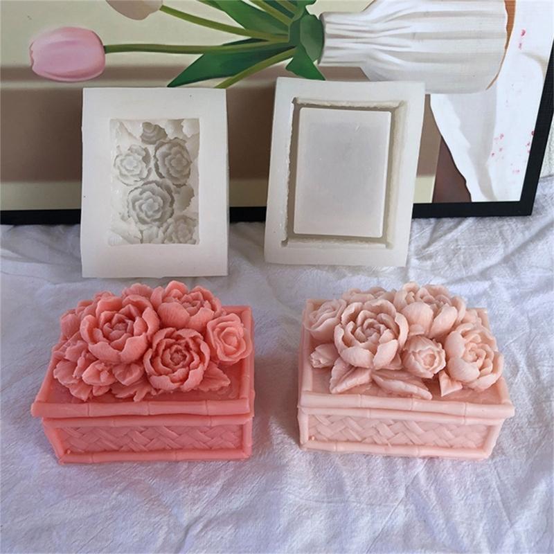 97BA 牡丹収納ボックスエポキシ樹脂金型リングコンテナシリ - Casting Mold Jewelry Silicone Rubber のレビューと価格