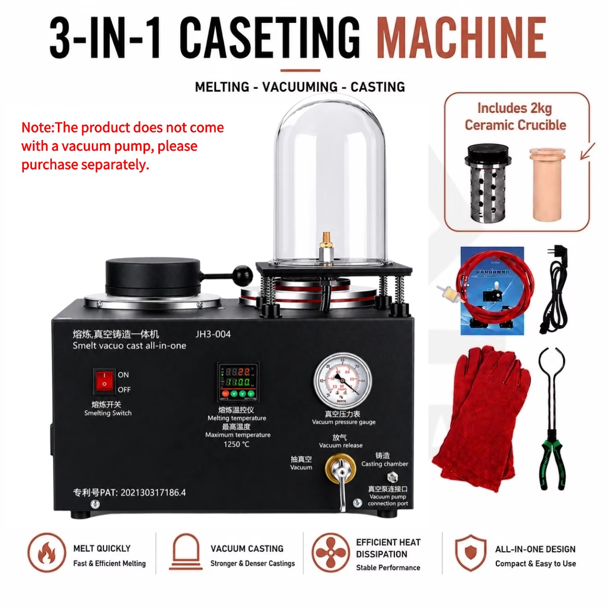 110V 1150 ℃   セラミック製るつぼ付きデジタルジ - Gold Melting Furnace Crucible 2Kg のレビューと価格