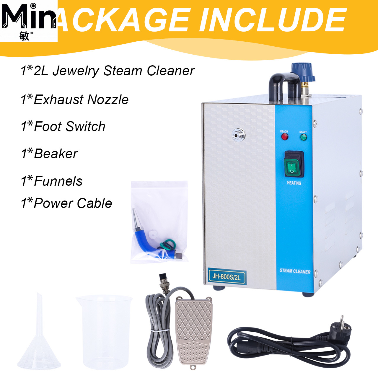 2L ジュエリースチームクリーナー 1300W 135 ℃  - Jewelry Steam Cleaner Professional 2L のレビューと価格