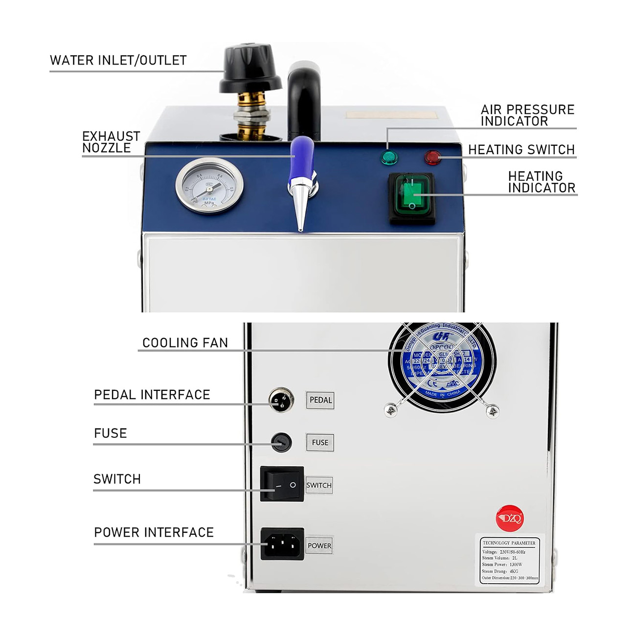 プロのジュエリースチームクリーナー,2l,1300w,110 - Jewelry Steam Cleaner Professional 2L のレビューと価格