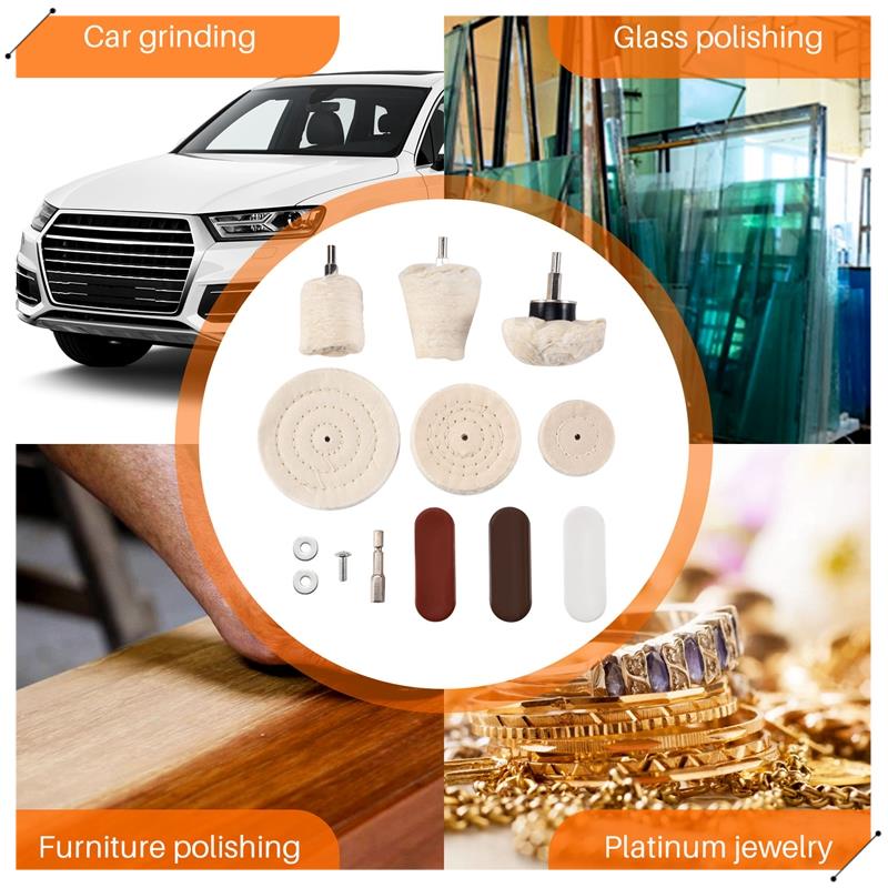 10 個バフパッド研磨ホイールキット 3 個ルージュコンパウ - Jewelry Polishing Rouge Buffing Compound のレビューと価格