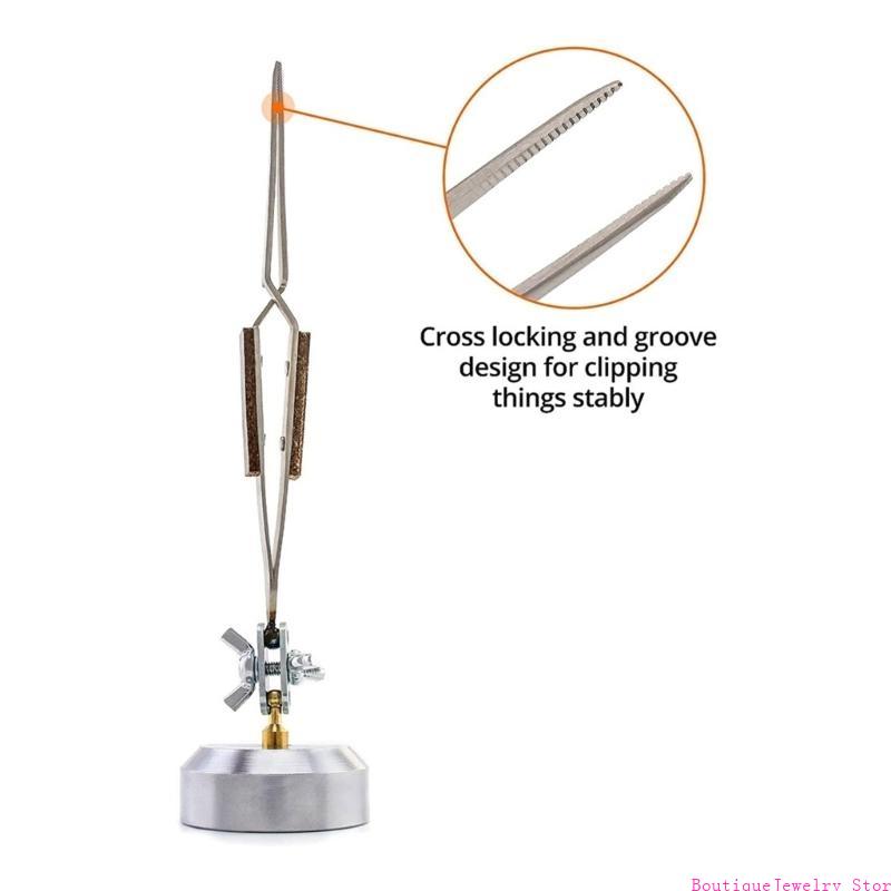 E1PE クロスロックはんだピンセット 360 度回転可能な - Third Hand Soldering Tweezers Base のレビューと価格
