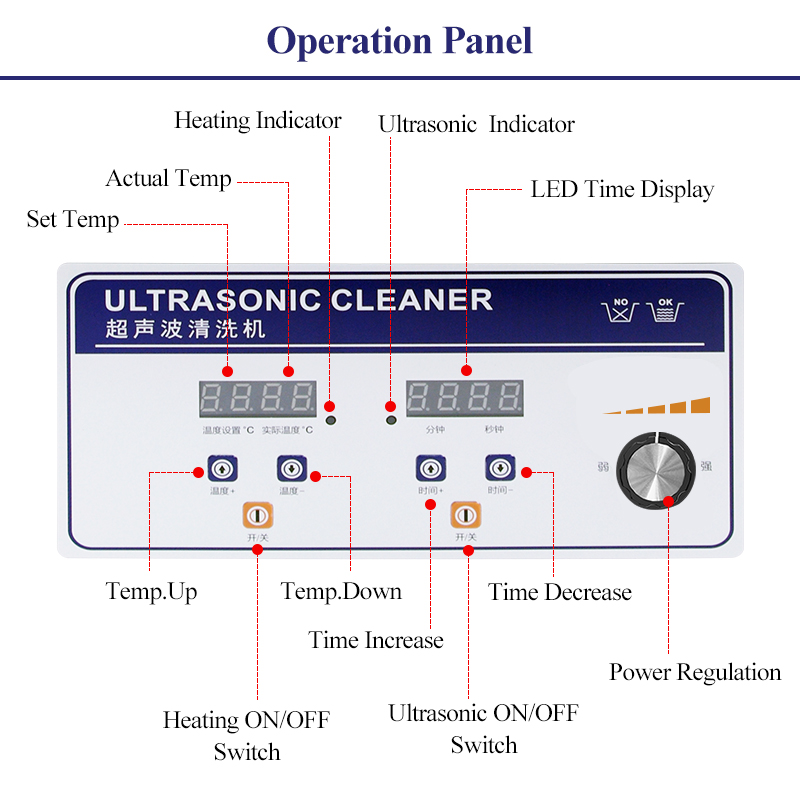 30L パワー調整可能な卓上超音波洗浄機超音波クリーナー食器 - Ultrasonic Cleaner Machine Glasses Denture のレビューと価格