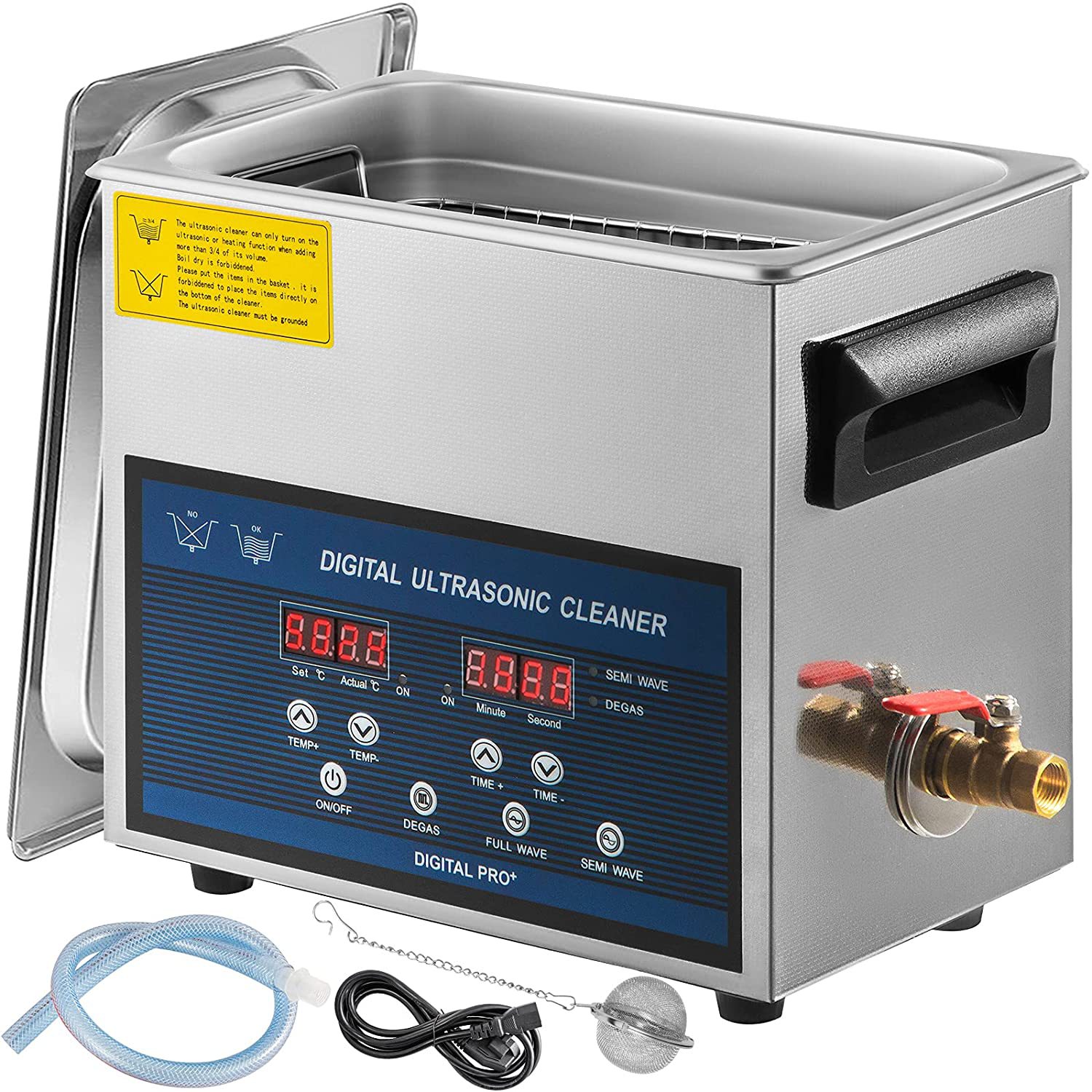 6L プロフェッショナル超音波クリーナー ジュエリー/メガネ - Ultrasonic Jewelry Cleaner Digital Timer のレビューと価格