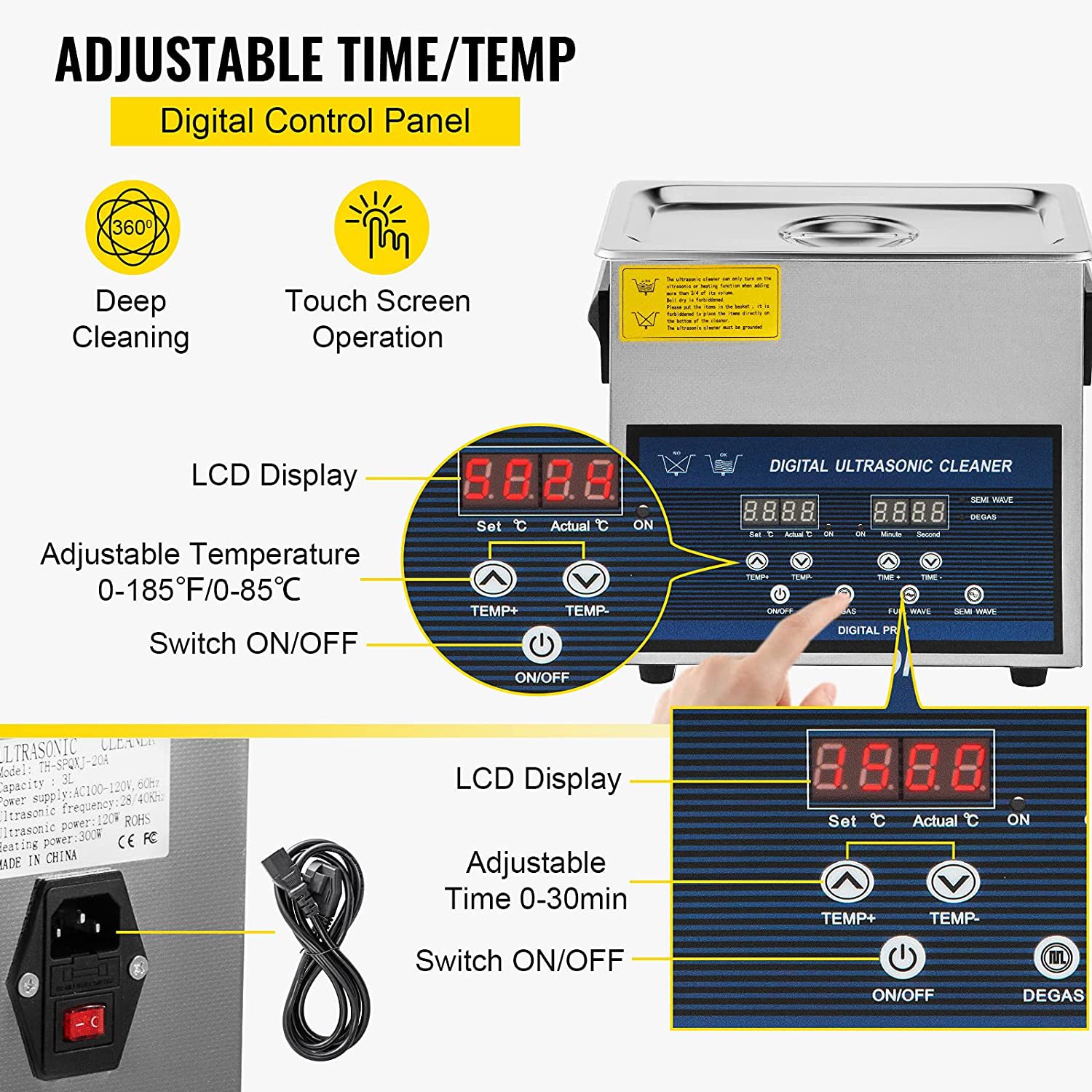 6L プロフェッショナル超音波クリーナー ジュエリー/メガネ - Ultrasonic Jewelry Cleaner Digital Timer のレビューと価格