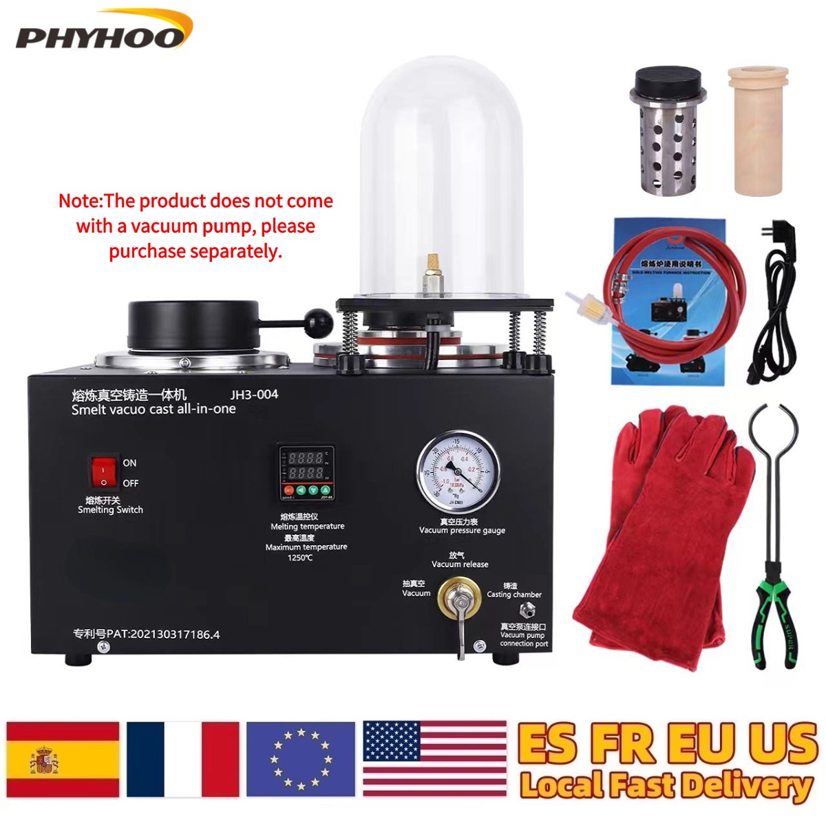 110Vの真空ジュエリー鋳造機。2kgのセラミック製るつぼ、 - Gold Melting Furnace Crucible 2Kg のレビューと価格