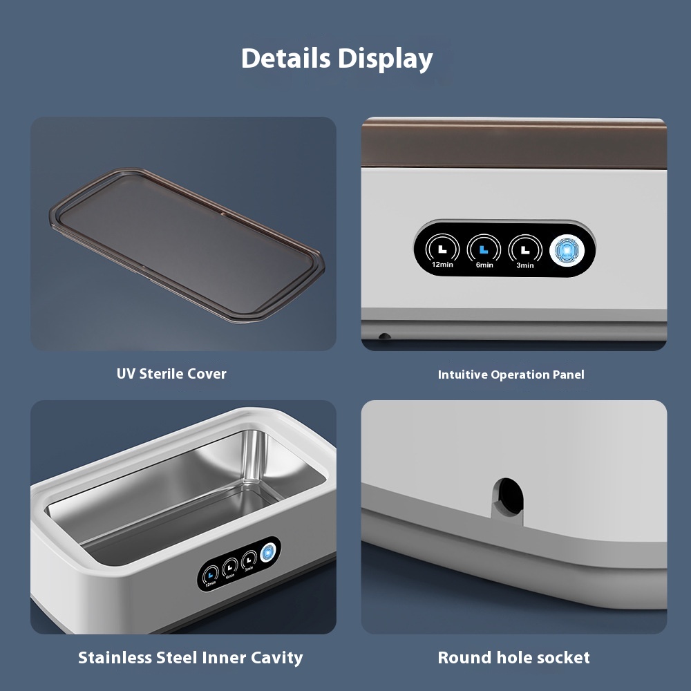 超音波クリーナーマシン眼鏡 650 ミリリットルミニ高周波振 - Ultrasonic Cleaner Machine Glasses Denture のレビューと価格
