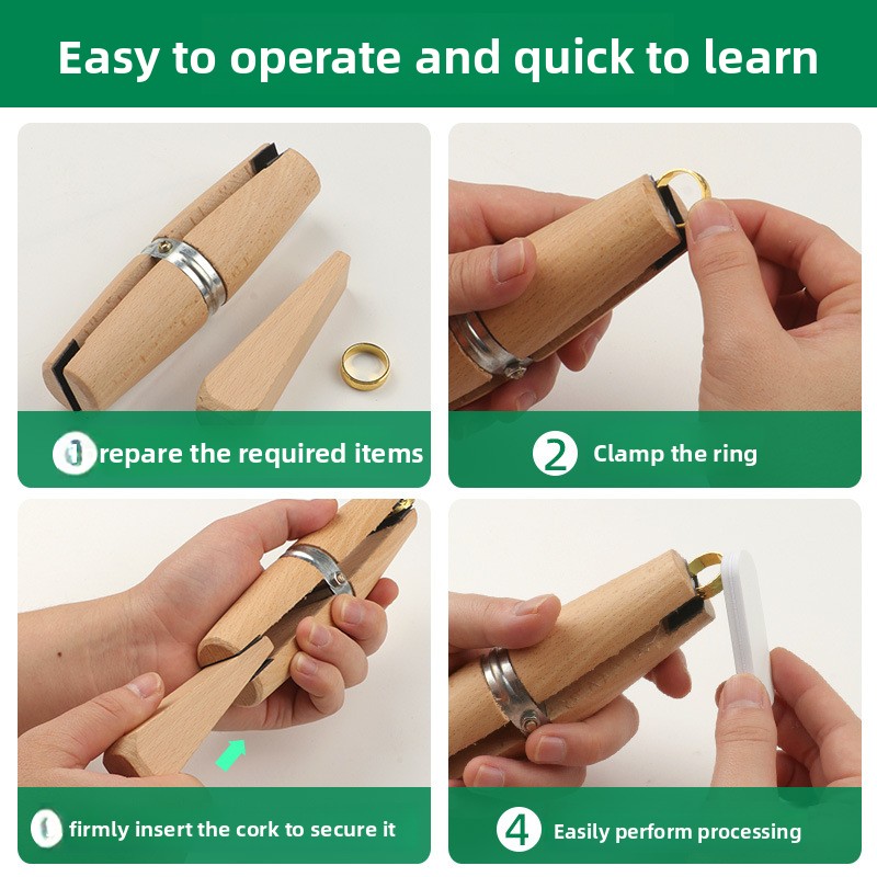 ジュエリーのセッティングやマイクロカービング用の傷のつかない - Ring Clamp Wood Jewelry Setting Tool のレビューと価格