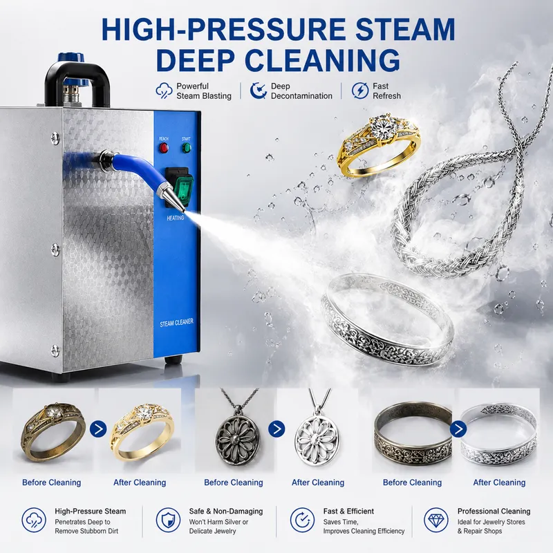 プロフェッショナルジュエリースチームクリーナーマシン 130 - Jewelry Steam Cleaner Professional 2L のレビューと価格