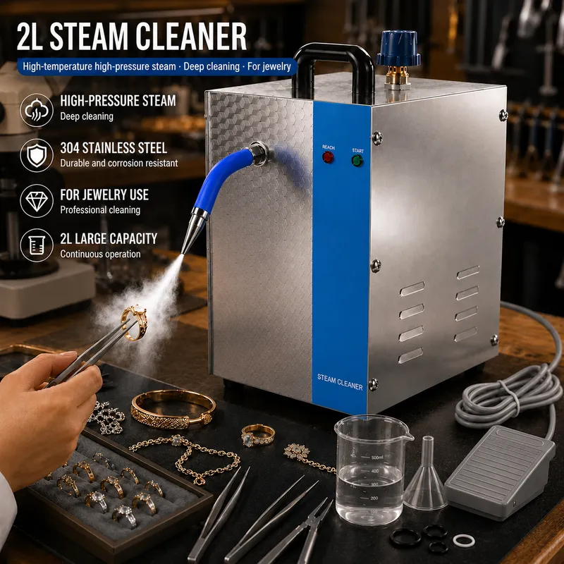 プロフェッショナルジュエリースチームクリーナーマシン 130 - Jewelry Steam Cleaner Professional 2L のレビューと価格