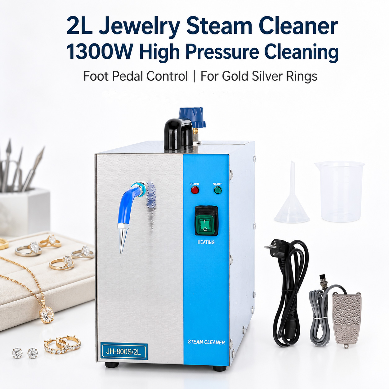 110V 2L ジュエリースチームクリーニングマシン プロフ - Jewelry Steam Cleaner Professional 2L のレビューと価格