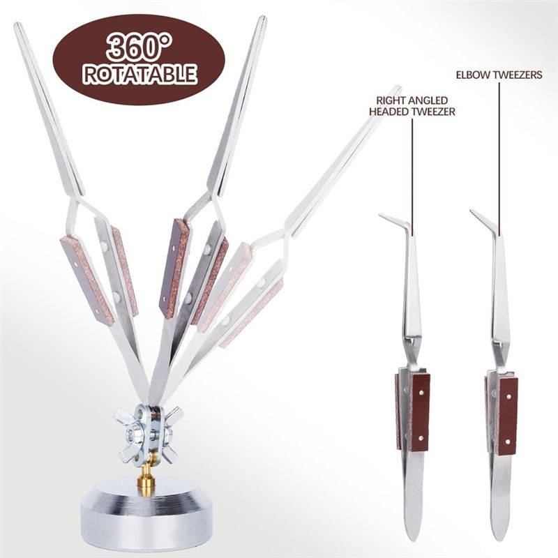 360度回転式の第三手（はんだ付け用ツール） °   回転式 - Third Hand Soldering Tweezers Base のレビューと価格