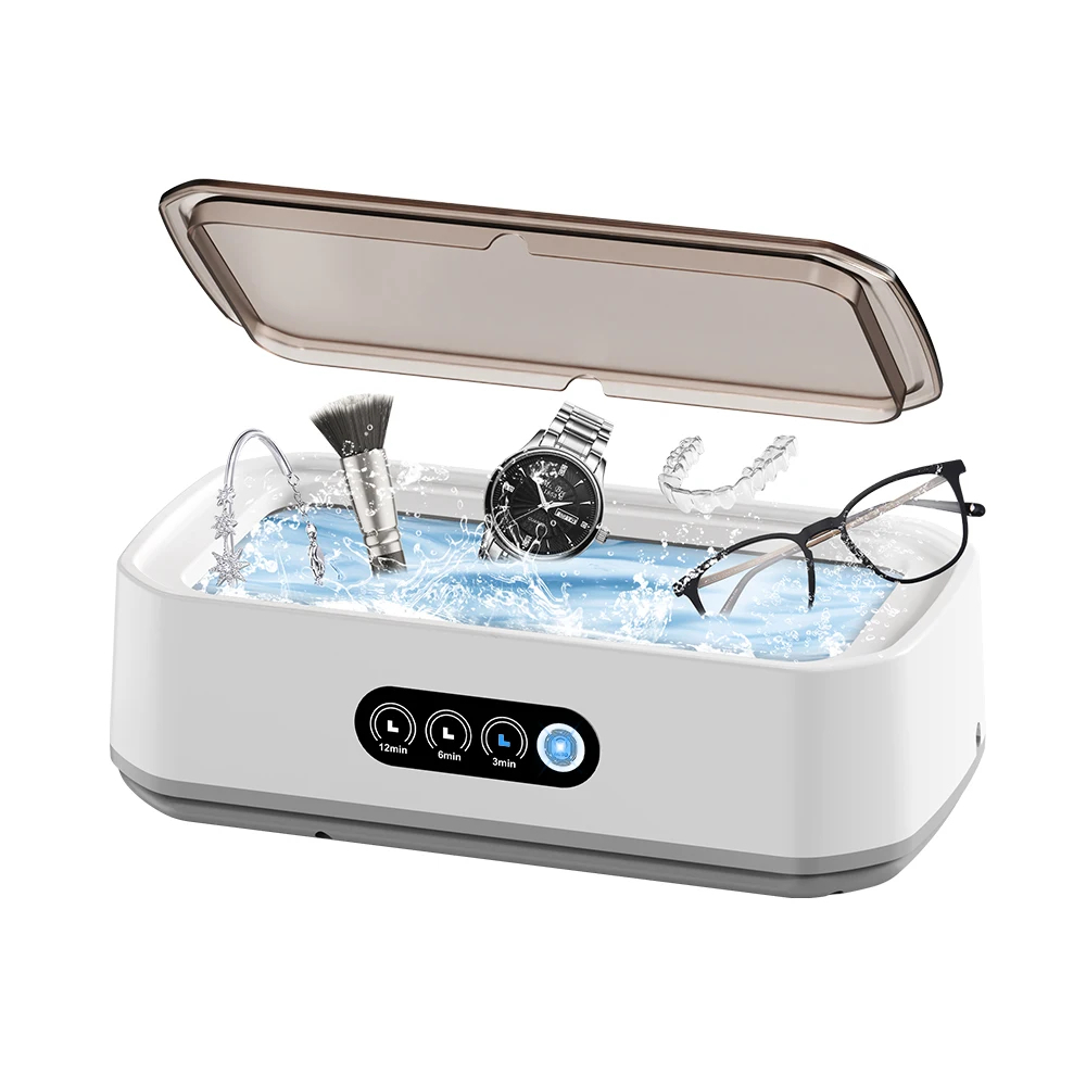 超音波洗浄機、メガネ用、650ml、小型、高周波振動による洗 - Ultrasonic Cleaner Machine Glasses Denture のレビューと価格