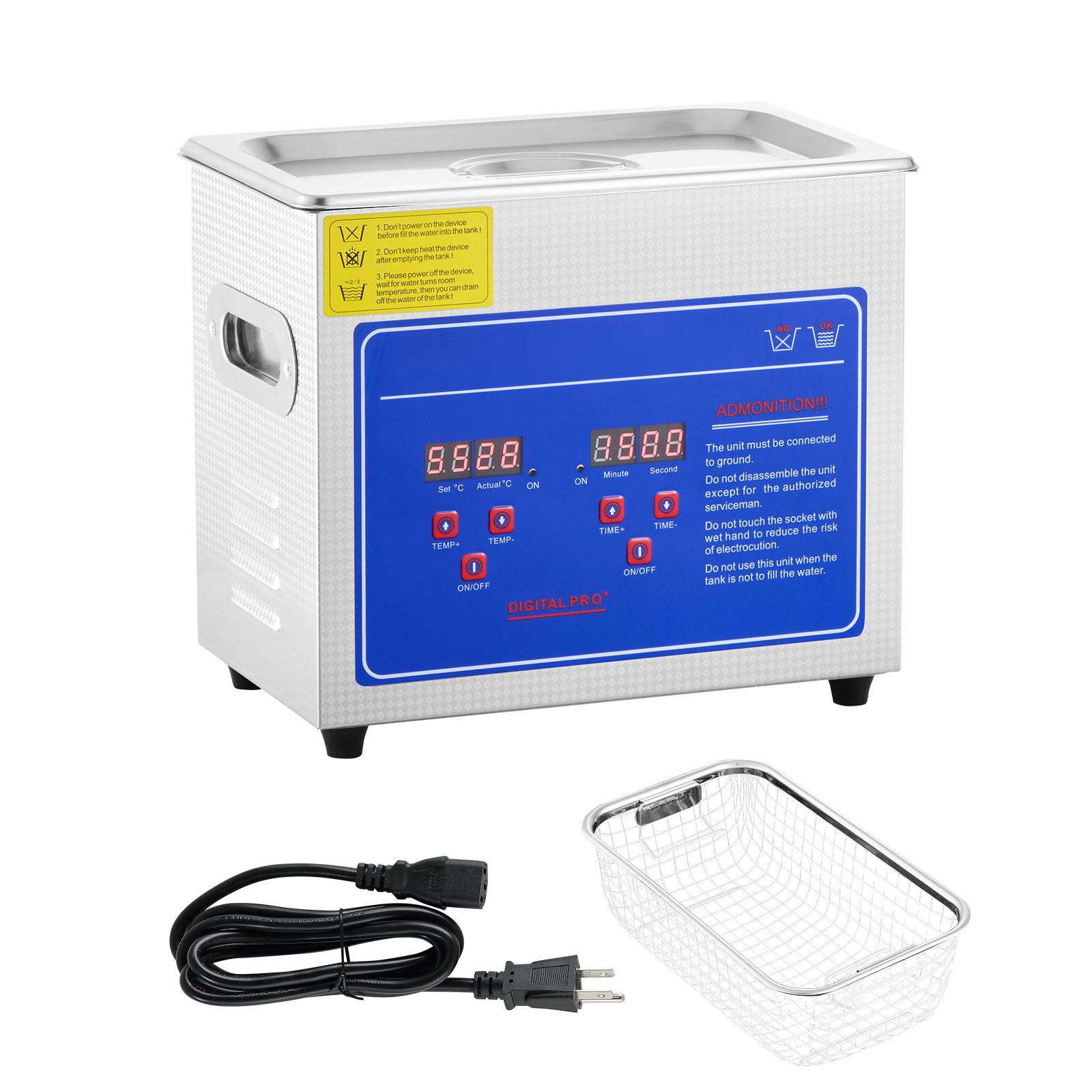 デジタルタイマーとヒーター付き超音波洗浄機、プロ仕様の超音波 - Ultrasonic Jewelry Cleaner Digital Timer のレビューと価格