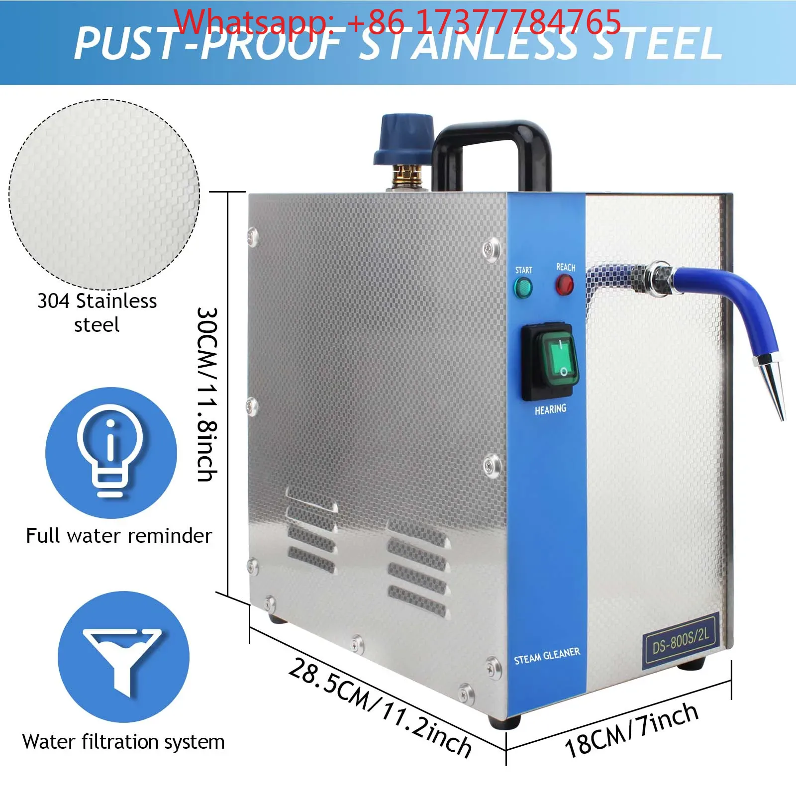 2025年モデル 1300W 2L プロ仕様 ステンレス製  - Jewelry Steam Cleaner Professional 2L のレビューと価格