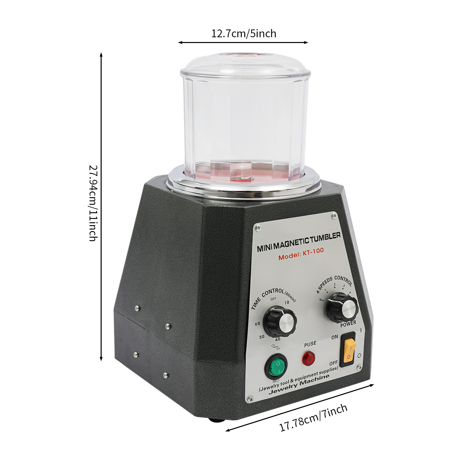 110V 0.2KW KT-100 磁気タンブラーピンミニ研 - Jewelry Magnetic Tumbler Polisher Pin のレビューと価格