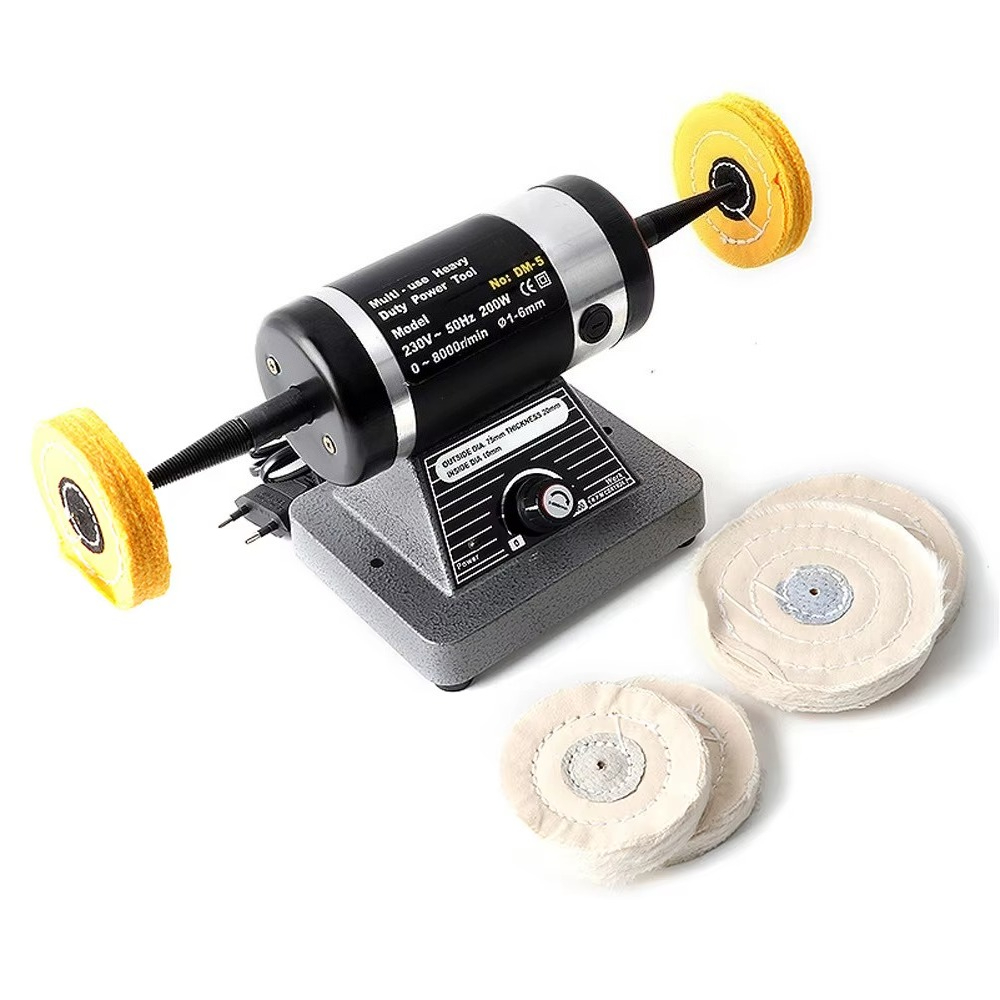 電動ダブルヘッドジュエリー研磨機 200W ベンチバッファー - Bench Buffer Jewelry Polishing Machine のレビューと価格