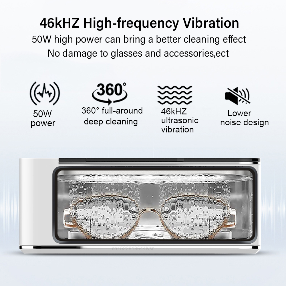 超音波洗浄機。家庭用多目的洗浄機。メガネ、ジュエリー、入れ歯 - Ultrasonic Cleaner Machine Glasses Denture のレビューと価格