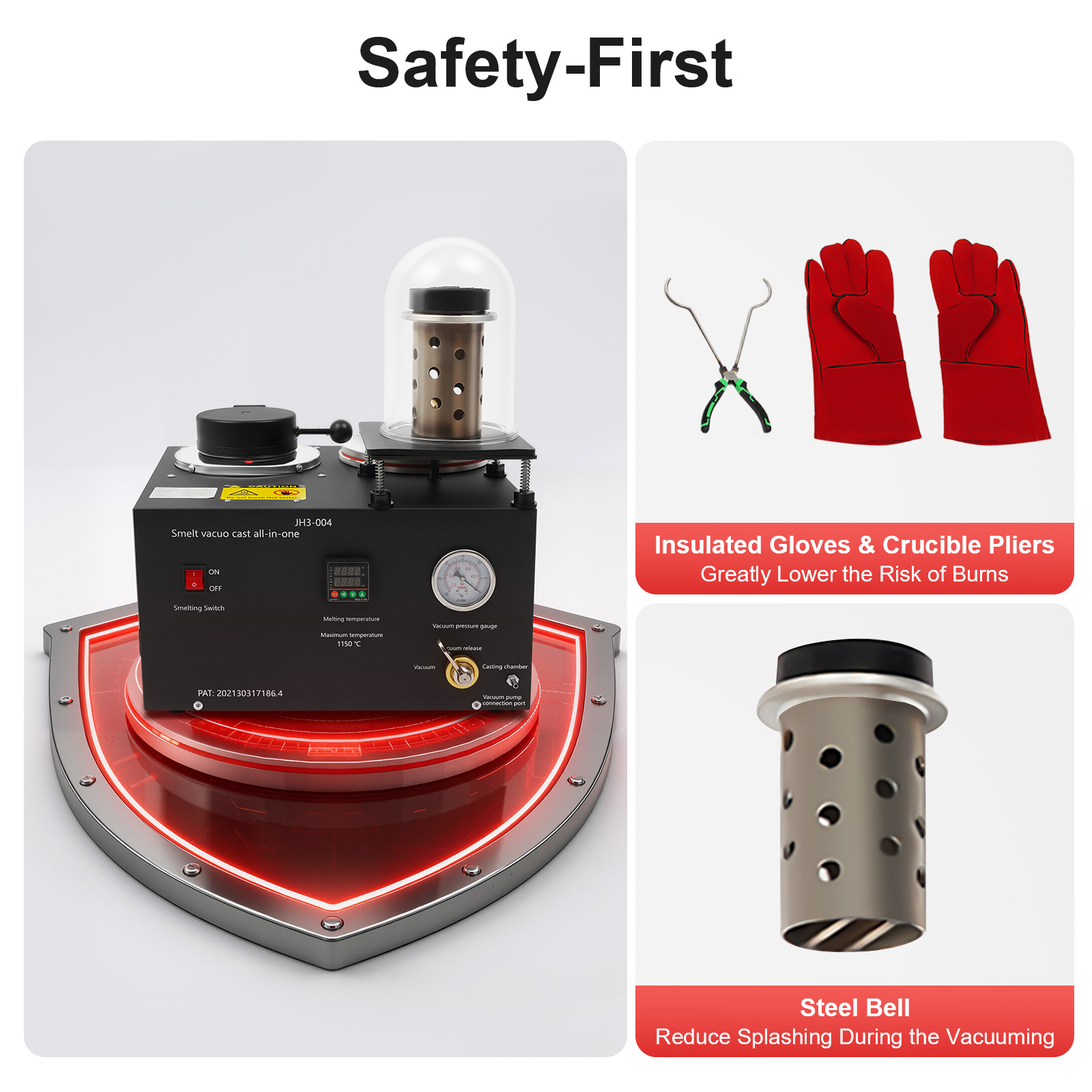 真空鋳造機 1500W、2KGグラファイト製るつぼ溶解炉（真 - Gold Melting Furnace Crucible 2Kg のレビューと価格